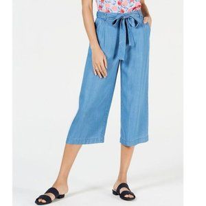 Maison Jules Cropped Pull-On Tie Pants